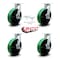 Service Caster 12 Inch Heavy Duty Green Poly on Cast Iron Caster Brakes 2 Swivel Locks, 4PK SCC-KP92S1230-PUR-GB-SLB-BSL-2-SLB-2 - alternate 6